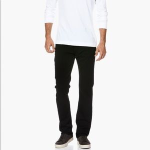 PAIGE Normandie Slim Straight Jeans - Black Shadow